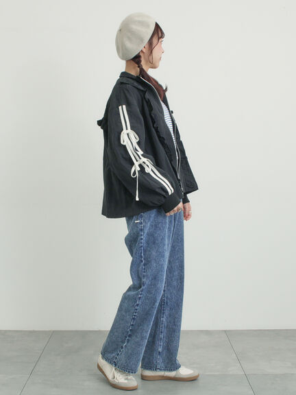 【オーガニックコットン】デニムフレアパンツ（サックスブルー/ブルー/キナリ）｜Samansa Mos2（サマンサ モスモス）通販