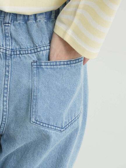 【オーガニックコットン】デニムフレアパンツ（サックスブルー/ブルー/キナリ）｜Samansa Mos2（サマンサ モスモス）通販