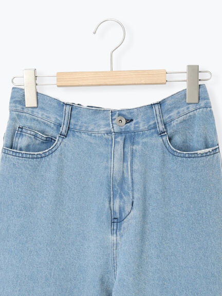 【オーガニックコットン】デニムフレアパンツ（サックスブルー/ブルー/キナリ）｜Samansa Mos2（サマンサ モスモス）通販