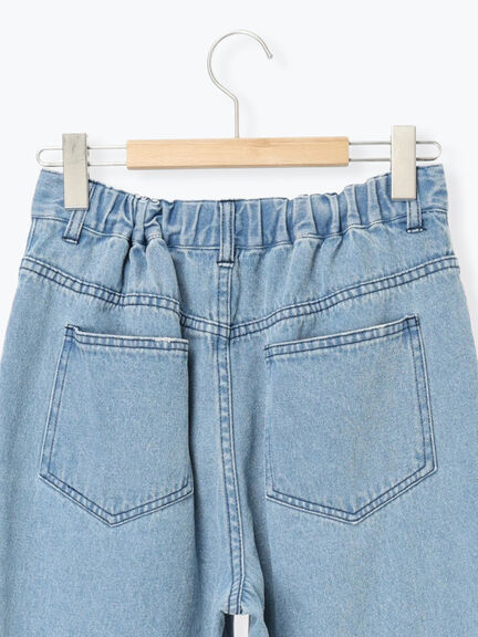 【オーガニックコットン】デニムフレアパンツ（サックスブルー/ブルー/キナリ）｜Samansa Mos2（サマンサ モスモス）通販