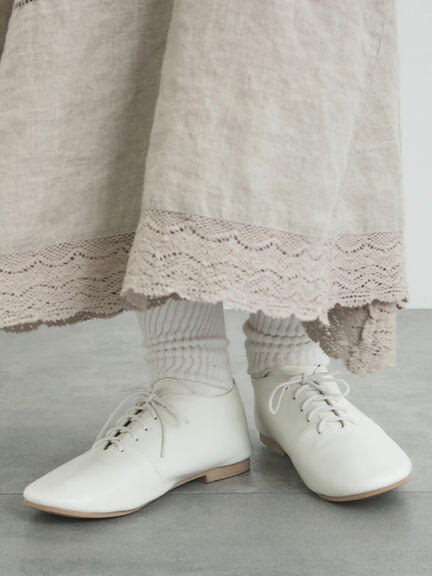 ソフトレースアップシューズ（オフホワイト/ブラック）｜Samansa Mos2（サマンサ モスモス）通販