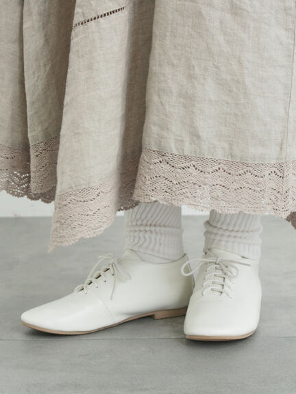 ソフトレースアップシューズ（オフホワイト/ブラック）｜Samansa Mos2（サマンサ モスモス）通販