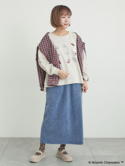 【MOOMIN×SamansaMos2】リトルミイ刺繍花柄ソックス（グレー/ベージュ/ブラウン/ミント）｜Samansa Mos2（サマンサ モスモス）通販