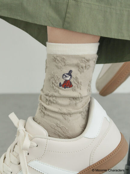 【MOOMIN×SamansaMos2】リトルミイ刺繍花柄ソックス（グレー/ベージュ/ブラウン/ミント）｜Samansa Mos2（サマンサ モスモス）通販