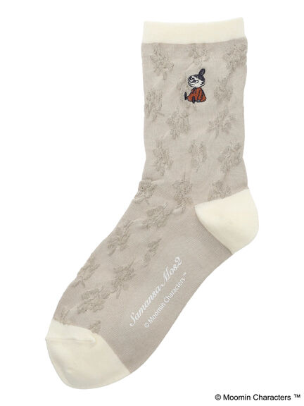 【MOOMIN×SamansaMos2】リトルミイ刺繍花柄ソックス（グレー/ベージュ/ブラウン/ミント）｜Samansa Mos2（サマンサ モスモス）通販