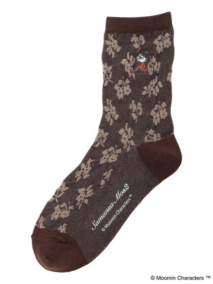 【MOOMIN×SamansaMos2】リトルミイ刺繍花柄ソックス（グレー/ベージュ/ブラウン/ミント）｜Samansa Mos2（サマンサ モスモス）通販