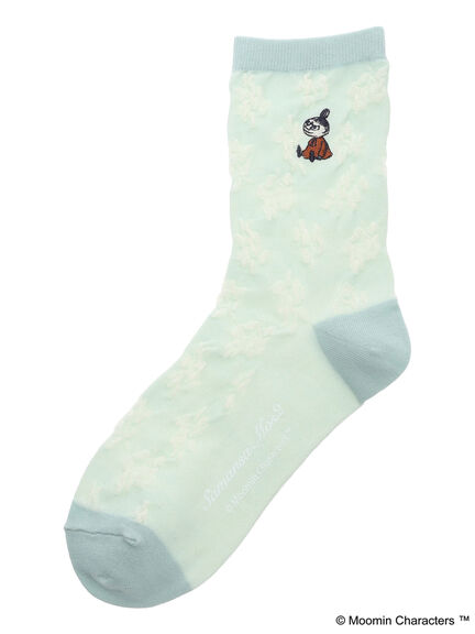 【MOOMIN×SamansaMos2】リトルミイ刺繍花柄ソックス（グレー/ベージュ/ブラウン/ミント）｜Samansa Mos2（サマンサ モスモス）通販