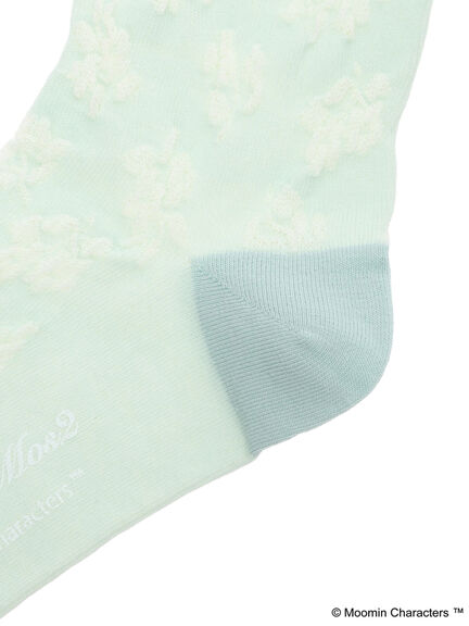 【MOOMIN×SamansaMos2】リトルミイ刺繍花柄ソックス（グレー/ベージュ/ブラウン/ミント）｜Samansa Mos2（サマンサ モスモス）通販