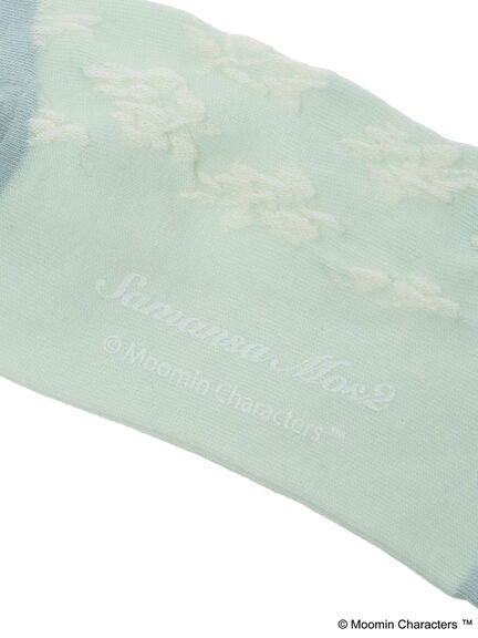 【MOOMIN×SamansaMos2】リトルミイ刺繍花柄ソックス（グレー/ベージュ/ブラウン/ミント）｜Samansa Mos2（サマンサ モスモス）通販