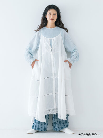 【kazumi×Samansa Mos2】前後着キャミワンピース（オフホワイト/ブラック/ピンク/ベージュ）｜Samansa Mos2（サマンサ モスモス）通販