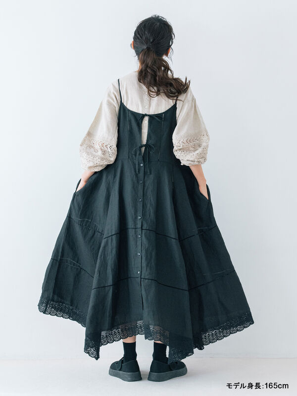 kazumi×Samansa Mos2】前後着キャミワンピース（オフホワイト/ブラック