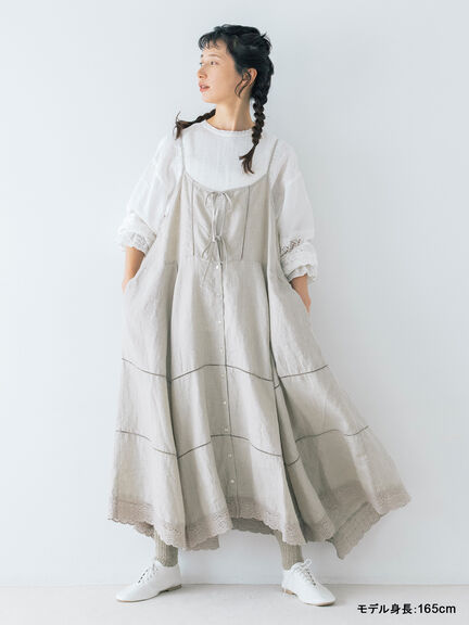 【kazumi×Samansa Mos2】前後着キャミワンピース（オフホワイト/ブラック/ピンク/ベージュ）｜Samansa Mos2（サマンサ モスモス）通販