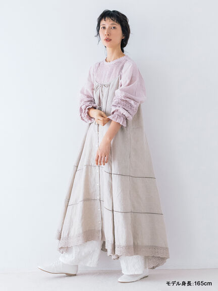 【kazumi×Samansa Mos2】前後着キャミワンピース（オフホワイト/ブラック/ピンク/ベージュ）｜Samansa Mos2（サマンサ モスモス）通販