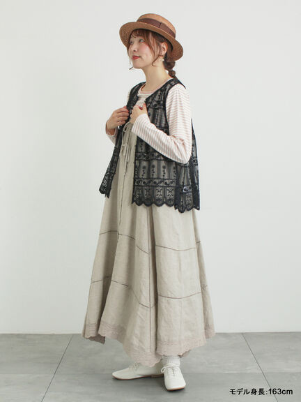 【kazumi×Samansa Mos2】前後着キャミワンピース（オフホワイト/ブラック/ピンク/ベージュ）｜Samansa Mos2（サマンサ モスモス）通販