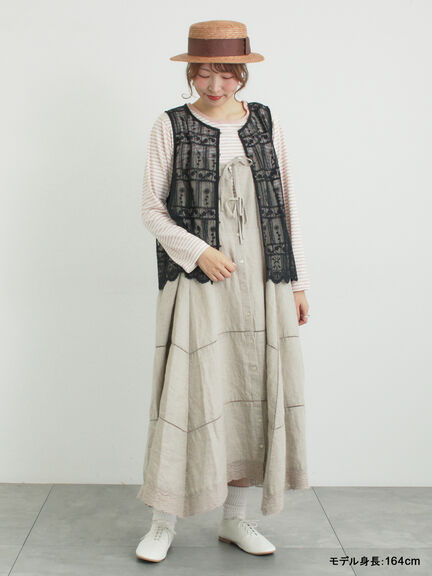 【kazumi×Samansa Mos2】前後着キャミワンピース（オフホワイト/ブラック/ピンク/ベージュ）｜Samansa Mos2（サマンサ モスモス）通販