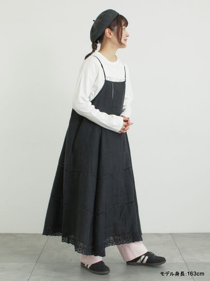 【kazumi×Samansa Mos2】前後着キャミワンピース（オフホワイト/ブラック/ピンク/ベージュ）｜Samansa Mos2（サマンサ モスモス）通販