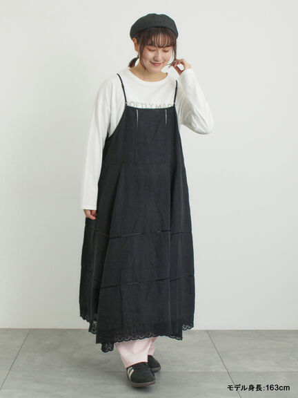 【kazumi×Samansa Mos2】前後着キャミワンピース（オフホワイト/ブラック/ピンク/ベージュ）｜Samansa Mos2（サマンサ モスモス）通販