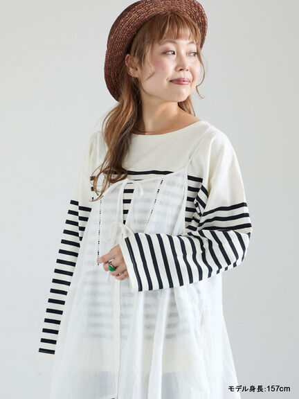 【kazumi×Samansa Mos2】前後着キャミワンピース（オフホワイト/ブラック/ピンク/ベージュ）｜Samansa Mos2（サマンサ モスモス）通販