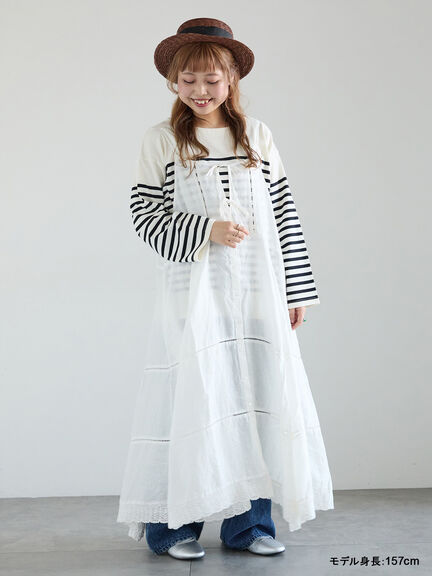 【kazumi×Samansa Mos2】前後着キャミワンピース（オフホワイト/ブラック/ピンク/ベージュ）｜Samansa Mos2（サマンサ モスモス）通販