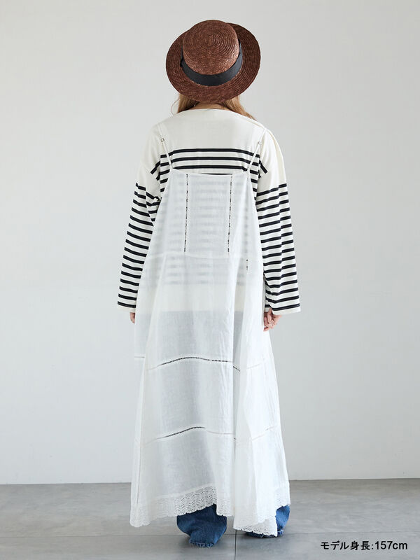 kazumi×Samansa Mos2】前後着キャミワンピース（オフホワイト/ブラック