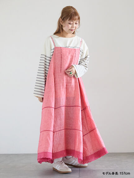 【kazumi×Samansa Mos2】前後着キャミワンピース（オフホワイト/ブラック/ピンク/ベージュ）｜Samansa Mos2（サマンサ モスモス）通販