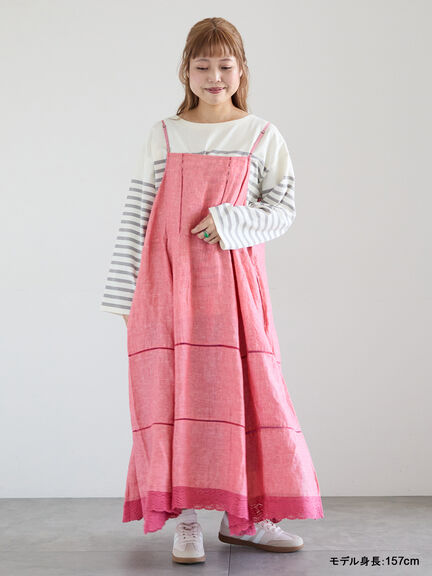 【kazumi×Samansa Mos2】前後着キャミワンピース（オフホワイト/ブラック/ピンク/ベージュ）｜Samansa Mos2（サマンサ モスモス）通販