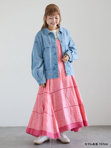 【kazumi×Samansa Mos2】前後着キャミワンピース（オフホワイト/ブラック/ピンク/ベージュ）｜Samansa Mos2（サマンサ モスモス）通販