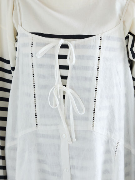 【kazumi×Samansa Mos2】前後着キャミワンピース（オフホワイト/ブラック/ピンク/ベージュ）｜Samansa Mos2（サマンサ モスモス）通販