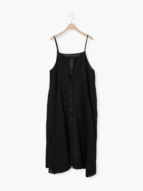 kazumi×Samansa Mos2】前後着キャミワンピース（オフホワイト/ブラック