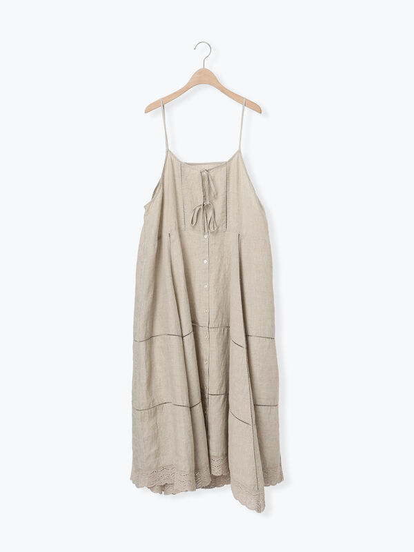 kazumi×Samansa Mos2】前後着キャミワンピース（オフホワイト/ブラック