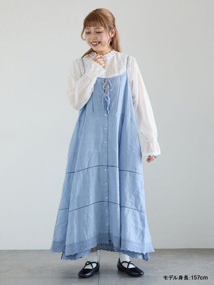 【kazumi×Samansa Mos2】前後着キャミワンピース《WEB限定カラー》（サックスブルー）｜Samansa Mos2（サマンサ モスモス）通販