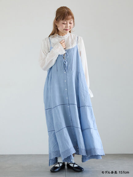 【kazumi×Samansa Mos2】前後着キャミワンピース《WEB限定カラー》（サックスブルー）｜Samansa Mos2（サマンサ モスモス）通販
