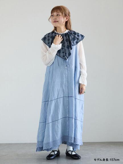 【kazumi×Samansa Mos2】前後着キャミワンピース《WEB限定カラー》（サックスブルー）｜Samansa Mos2（サマンサ モスモス）通販