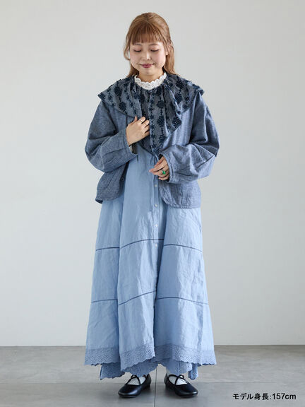 【kazumi×Samansa Mos2】前後着キャミワンピース《WEB限定カラー》（サックスブルー）｜Samansa Mos2（サマンサ モスモス）通販