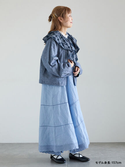 【kazumi×Samansa Mos2】前後着キャミワンピース《WEB限定カラー》（サックスブルー）｜Samansa Mos2（サマンサ モスモス）通販