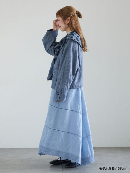 【kazumi×Samansa Mos2】前後着キャミワンピース《WEB限定カラー》（サックスブルー）｜Samansa Mos2（サマンサ モスモス）通販