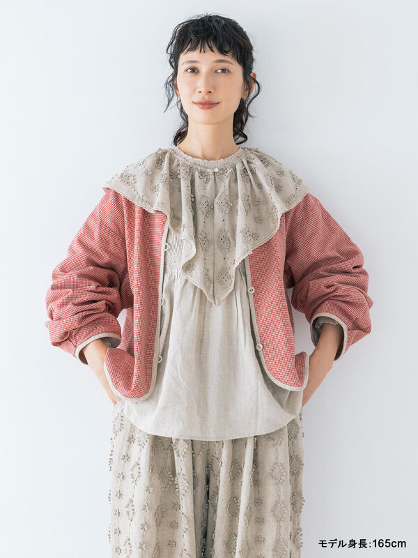 kazumi×Samansa Mos2】リバーシブルジャケット（ブラック/レッド