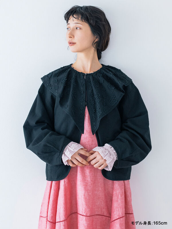 kazumi×Samansa Mos2】リバーシブルジャケット（ブラック/レッド