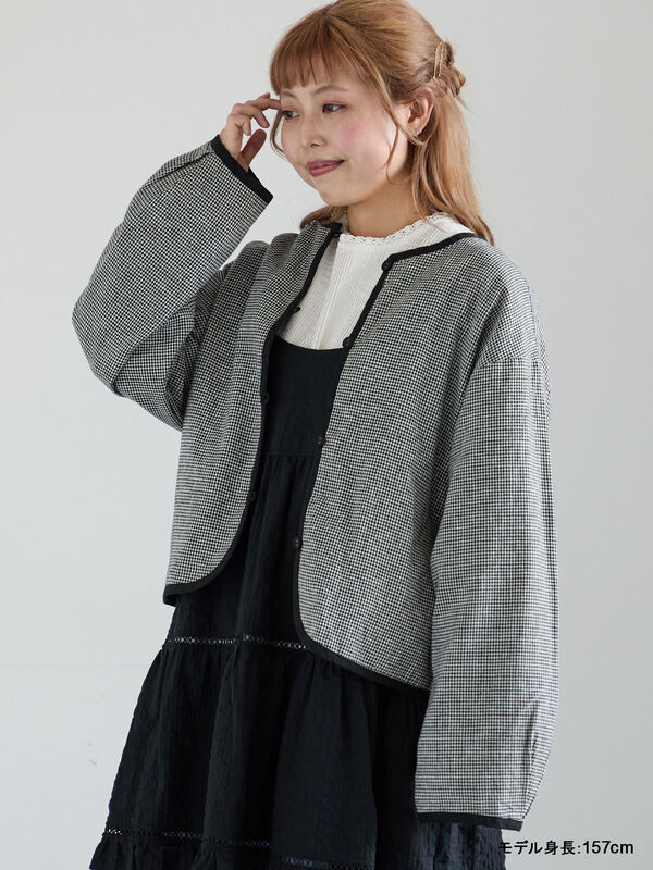 kazumi×Samansa Mos2】リバーシブルジャケット（ブラック/レッド