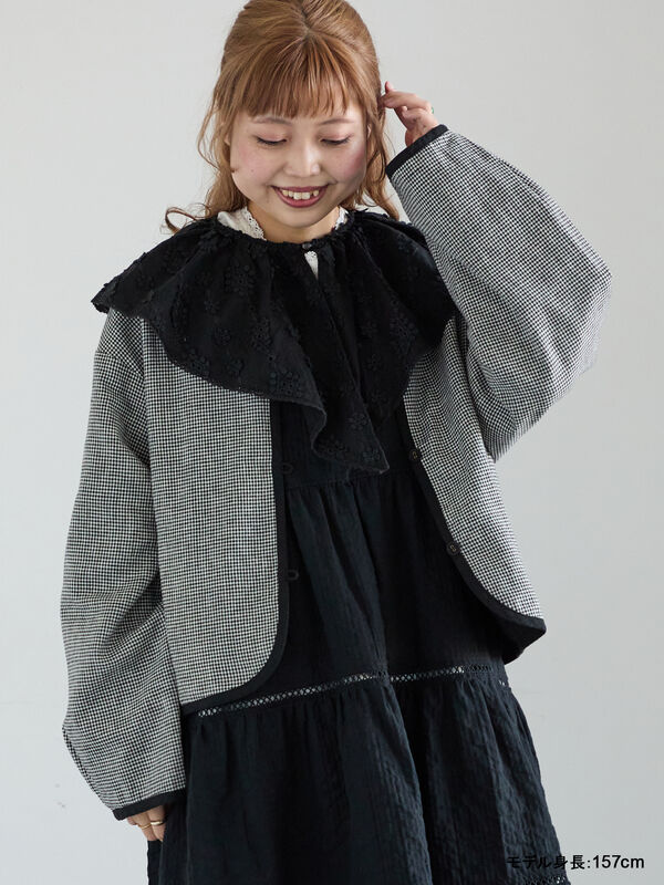 kazumi×Samansa Mos2】リバーシブルジャケット（ブラック/レッド