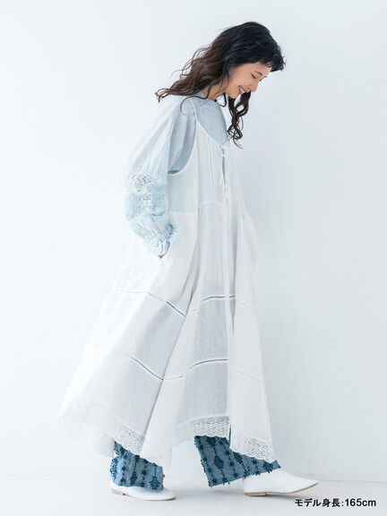 【kazumi×Samansa Mos2】3D刺繍パンツ（オフホワイト/ブラック/ベージュ/ネイビー）｜Samansa Mos2（サマンサ モスモス）通販