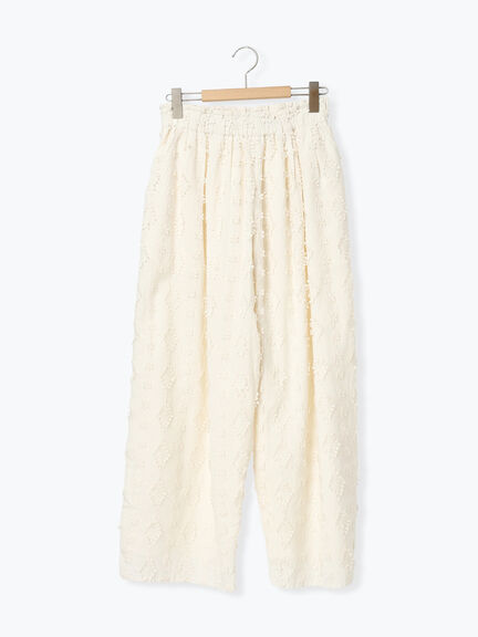 【kazumi×Samansa Mos2】3D刺繍パンツ（オフホワイト/ブラック/ベージュ/ネイビー）｜Samansa Mos2（サマンサ モスモス）通販