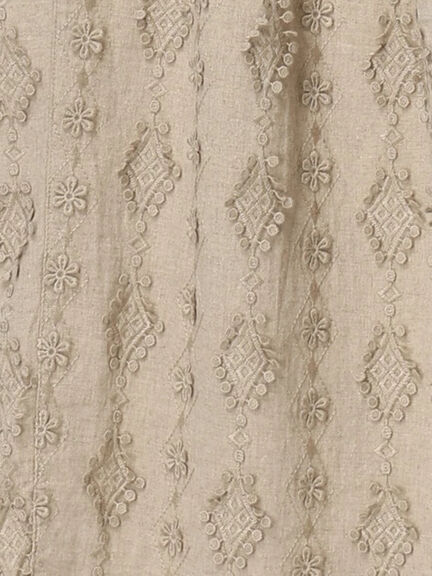 【kazumi×Samansa Mos2】3D刺繍パンツ（オフホワイト/ブラック/ベージュ/ネイビー）｜Samansa Mos2（サマンサ モスモス）通販