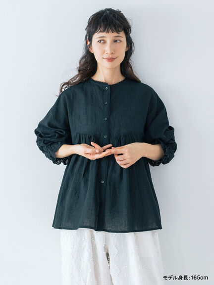 【kazumi×Samansa Mos2】袖レース前後着ブラウス（オフホワイト/ブラック/ピンク/ベージュ/ブルー）｜Samansa Mos2（サマンサ モスモス）通販