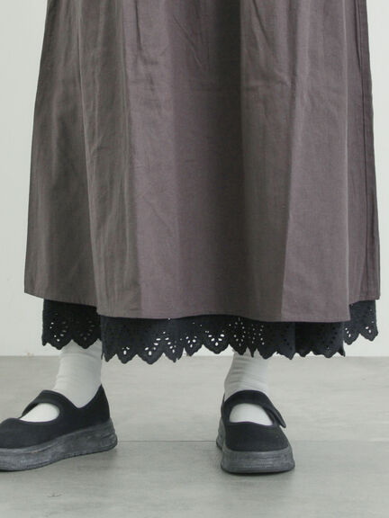 【抗菌防臭】スカラップレースペチワンピース（オフホワイト/ブラック/ベージュ）｜Samansa Mos2（サマンサ モスモス）通販