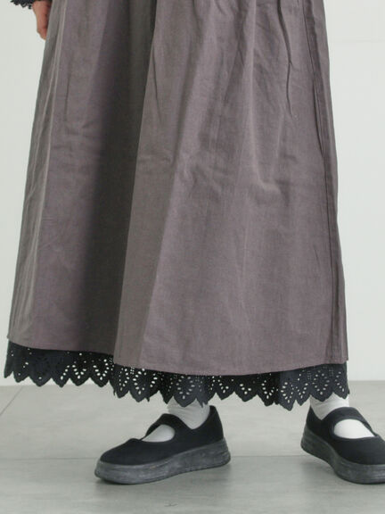 【抗菌防臭】スカラップレースペチワンピース（オフホワイト/ブラック/ベージュ）｜Samansa Mos2（サマンサ モスモス）通販