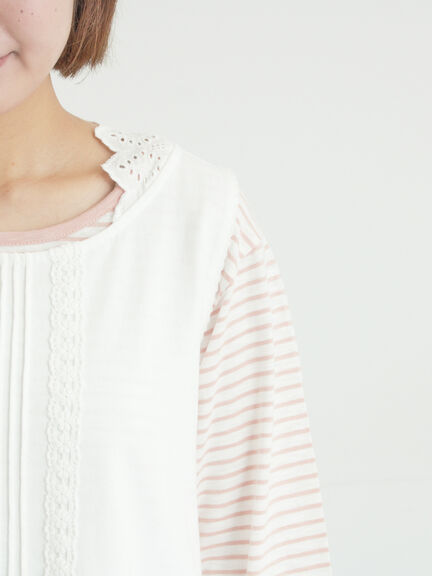 【抗菌防臭】スカラップレースペチワンピース（オフホワイト/ブラック/ベージュ）｜Samansa Mos2（サマンサ モスモス）通販