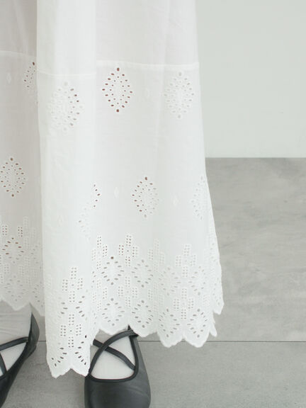 【抗菌防臭】スカラップレースペチワンピース（オフホワイト/ブラック/ベージュ）｜Samansa Mos2（サマンサ モスモス）通販