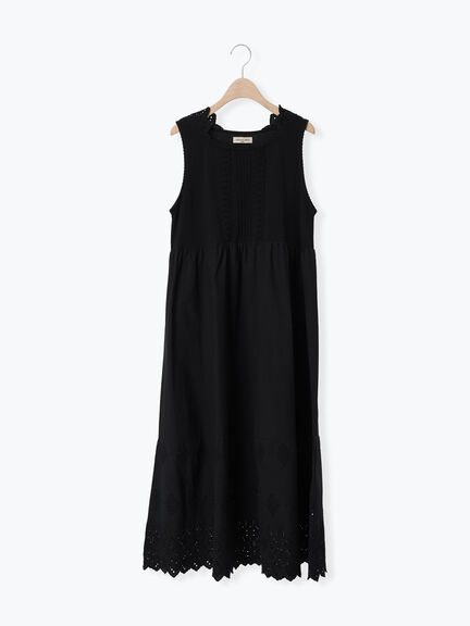 【抗菌防臭】スカラップレースペチワンピース（オフホワイト/ブラック/ベージュ）｜Samansa Mos2（サマンサ モスモス）通販