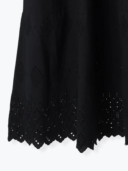 【抗菌防臭】スカラップレースペチワンピース（オフホワイト/ブラック/ベージュ）｜Samansa Mos2（サマンサ モスモス）通販